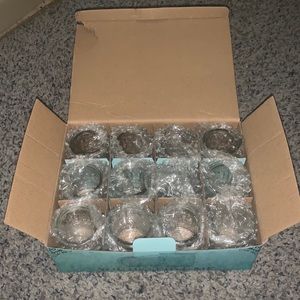 12 glass tea light candle holders